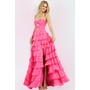 JOVANI 47898A Ruffle Chiffon Flared Prom Formal Wear