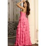 JOVANI 47898A Ruffle Chiffon Flared Prom Formal Wear