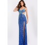 JOVANI 40060A Sparkleed V Neck Cutout Prom Formal Gown