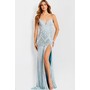 JOVANI 49248A Deep Vline Intricate Jeweled Prom Evening Wear
