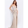 JOVANI 49248A Deep Vline Intricate Jeweled Prom Evening Wear