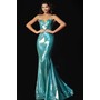 JOVANI 44342A Lustrous Fishtail Seamed Prom Evening Gown