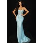 JOVANI 45772A Illusion Midriff Sparkle Rhinestone Prom Evening Gown