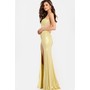 JOVANI 48073A Curved Bodice Embellished Prom Gown With Split