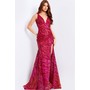 JOVANI 47682A Sparkling Shimmer Deep Vline Prom Formal Gown
