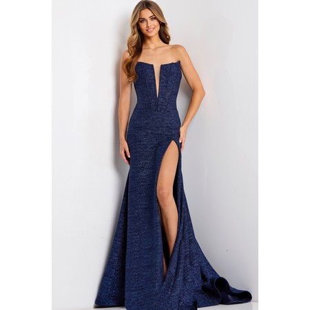 JOVANI 48512A Tube Style Corset Bodice Side Opening Formal Gown