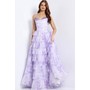 JOVANI 47440A Floral Print Mesh Layered Ballformal Gown