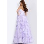JOVANI 47440A Floral Print Mesh Layered Ballformal Gown