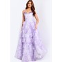 JOVANI 47440A Floral Print Mesh Layered Ballformal Gown