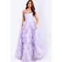 JOVANI 47440A Floral Print Mesh Layered Ballformal Gown