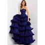 JOVANI 47139A Tiered Ruffle Flared Prom Gown With Split
