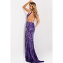 JOVANI 47793A Multicolor Shimmeringing Open Back Prom Formal Wear