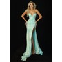 JOVANI 44621A Iridescent Sequin Bare Shoulder Column Evening Dress