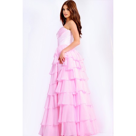 JOVANI 47762A Tube Style Multi-Layer Ruffle Ballevening Wear With Spli