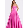 JOVANI 47570A Straight Neckline Draped Glossy Ballevening Wear