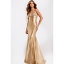 JOVANI 48733A Embellished V-Neckline Trumpet Prom Gown
