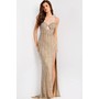 JOVANI 48548A Beaded Keyhole Bodycon Long Gown