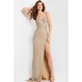 JOVANI 48548A Beaded Keyhole Bodycon Long Gown