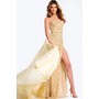JOVANI 49255A Detailed Jeweled Sweetheart Formal Wear With Overskirt