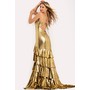 JOVANI 47301A Shimmering Ruffle Multi-Layer Prom Formal Gown
