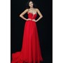 JOVANI 49422A Crystal Accent Plunging Chiffon Gown