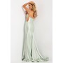 JOVANI 47676A Deep Plunge Bandeau Gem-Adorned Formal Gown