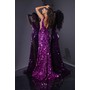 JOVANI 43056A Plunging Shimmeringing Prom Formal Wear