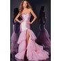 JOVANI D5315A Tube Style Layered Tulle Mermaid Formal Evening Gown