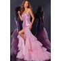 JOVANI D5315A Tube Style Layered Tulle Mermaid Formal Evening Gown