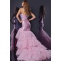 JOVANI D5315A Tube Style Layered Tulle Mermaid Formal Evening Gown