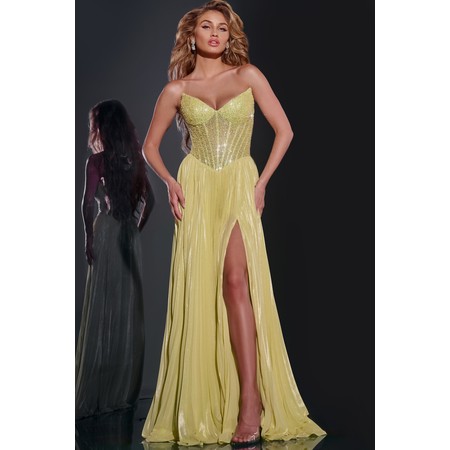 JOVANI 43115A Shimmer Pleated Prom Gown
