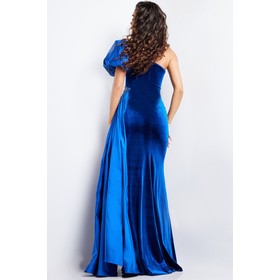 JOVANI 36878A Asymmetric Column Evening Formal Gown
