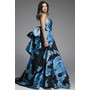JOVANI 42436A Floral Bare Shoulder Ballformal Evening Gown With Oversi