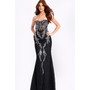 JOVANI 49658A Allover Lace Bare Shoulder Gown With Beading
