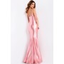 JOVANI 48744A Bare Shoulder V-Neckline Satin Gown