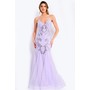 JOVANI 49660A Fit And Flare Leaf Jeweled Prom Evening Wear